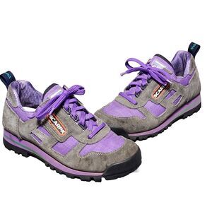 SCARPA Vibram Womens 7.5 US 39 EU Hiking Trail Athletic Shoes Gray Purple Suede